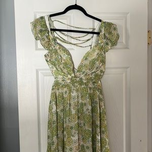 Green Floral Long Hello Molly Dress